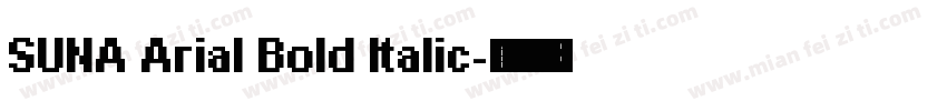 SUNA Arial Bold Italic字体转换